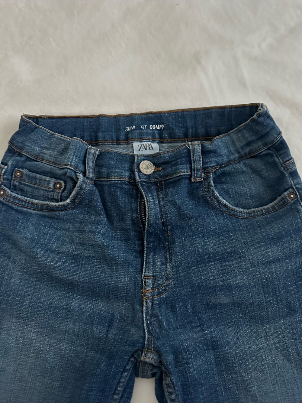 Zara Medium Blue Stretch Denim Jeans